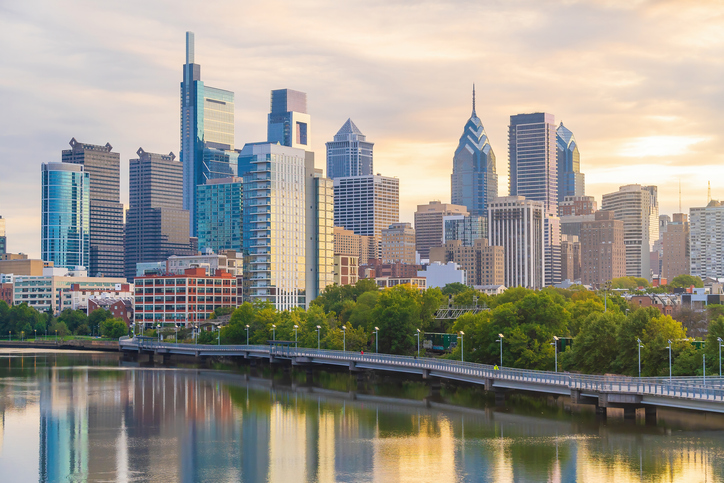 Skyline outline of Philadelphia